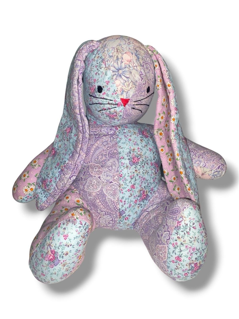 Handmade Patchwork blossom bunny Heirloom Decor